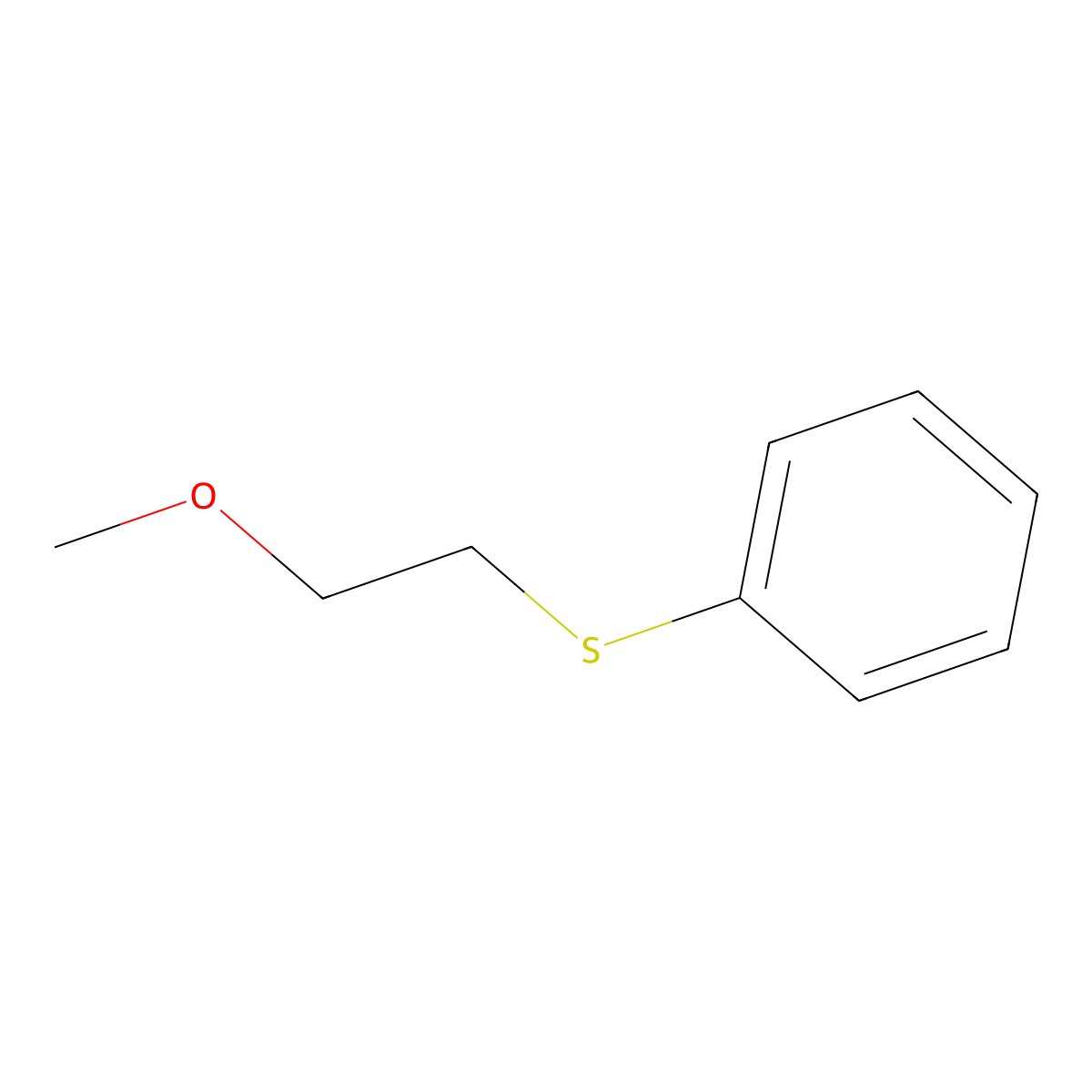 2-Methoxyethyl phenyl sulfide molecular structure, CAS 77298-24-9