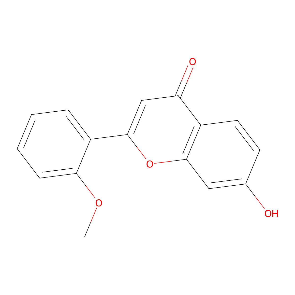7-Hydroxy-2'-methoxyflavone molecular structure, CAS 77298-65-8