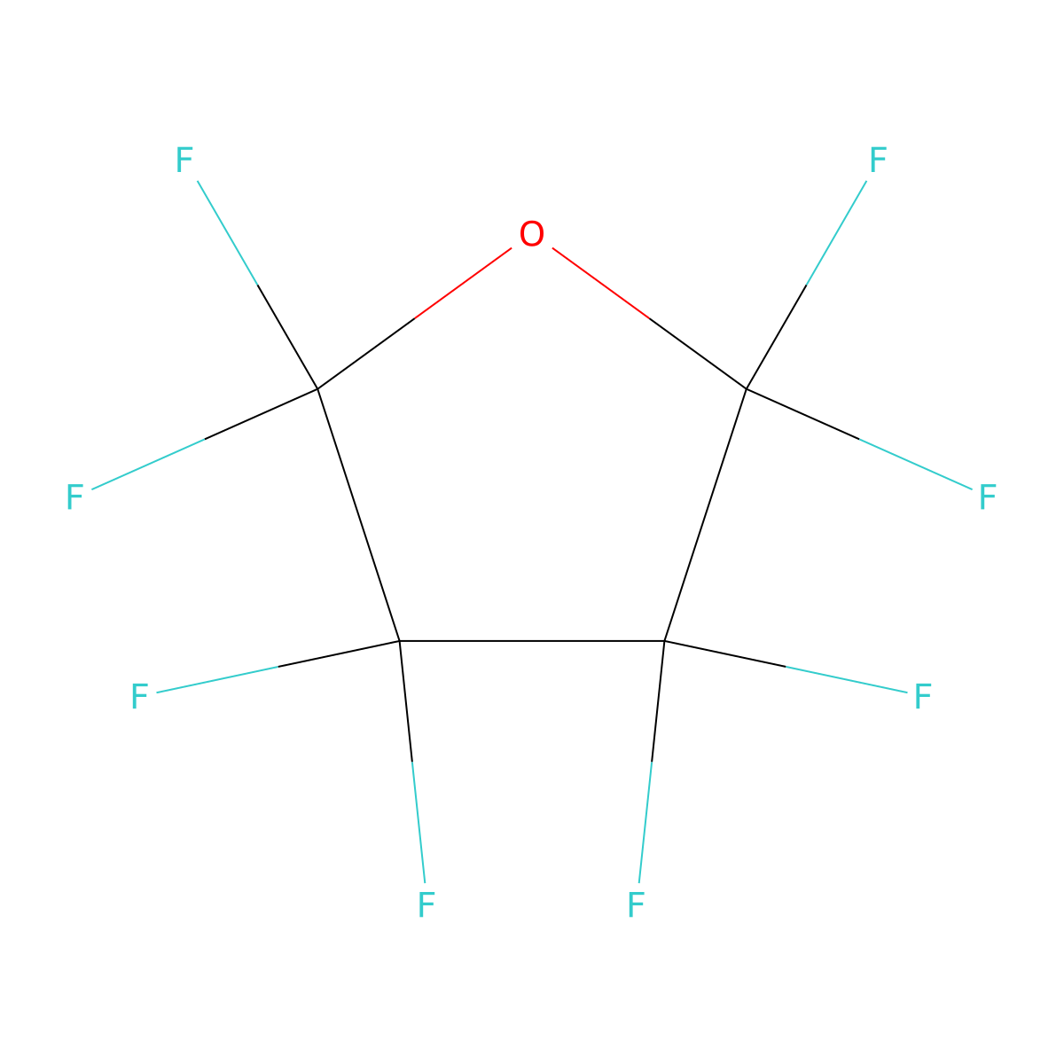 Furan, 2,2,3,3,4,4,5,5-octafluorotetrahydro- molecular structure, CAS 773-14-8