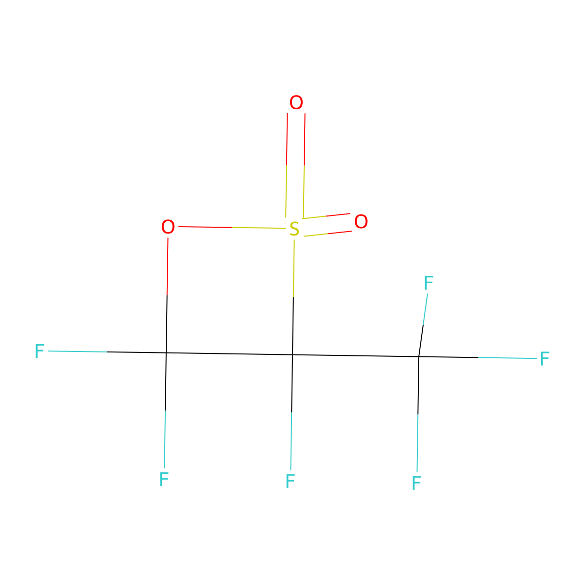1,2-Oxathietane, 3,4,4-trifluoro-3-(trifluoromethyl)-, 2,2-dioxide molecular structure, CAS 773-15-9