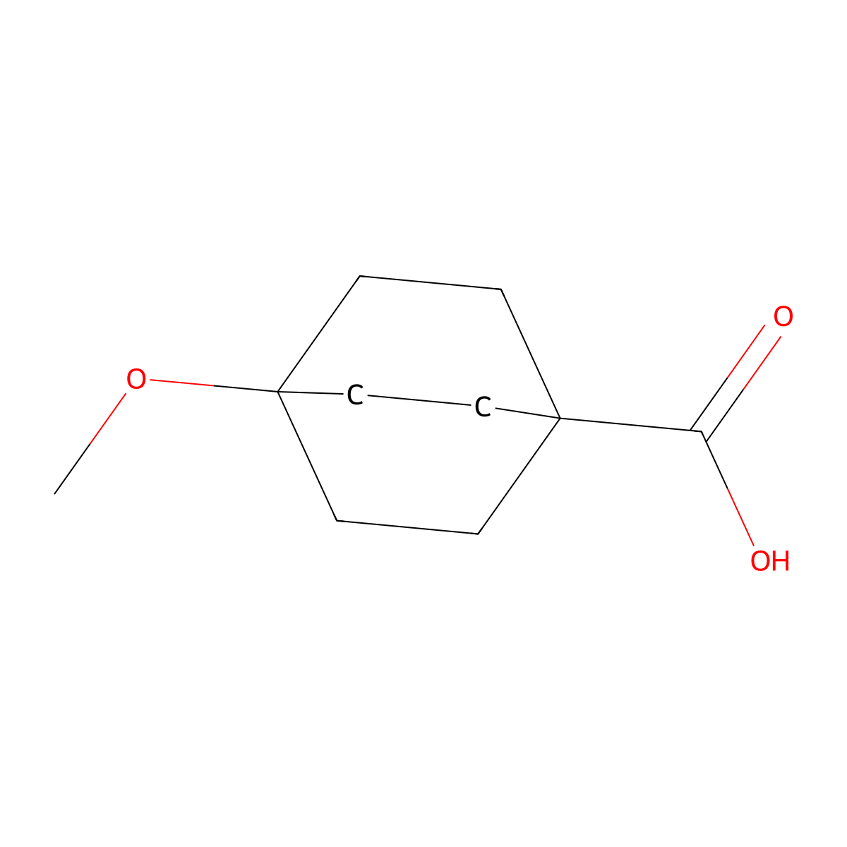 4-Methoxybicyclo(2.2.2)octane-1-carboxylic acid molecular structure, CAS 773-34-2