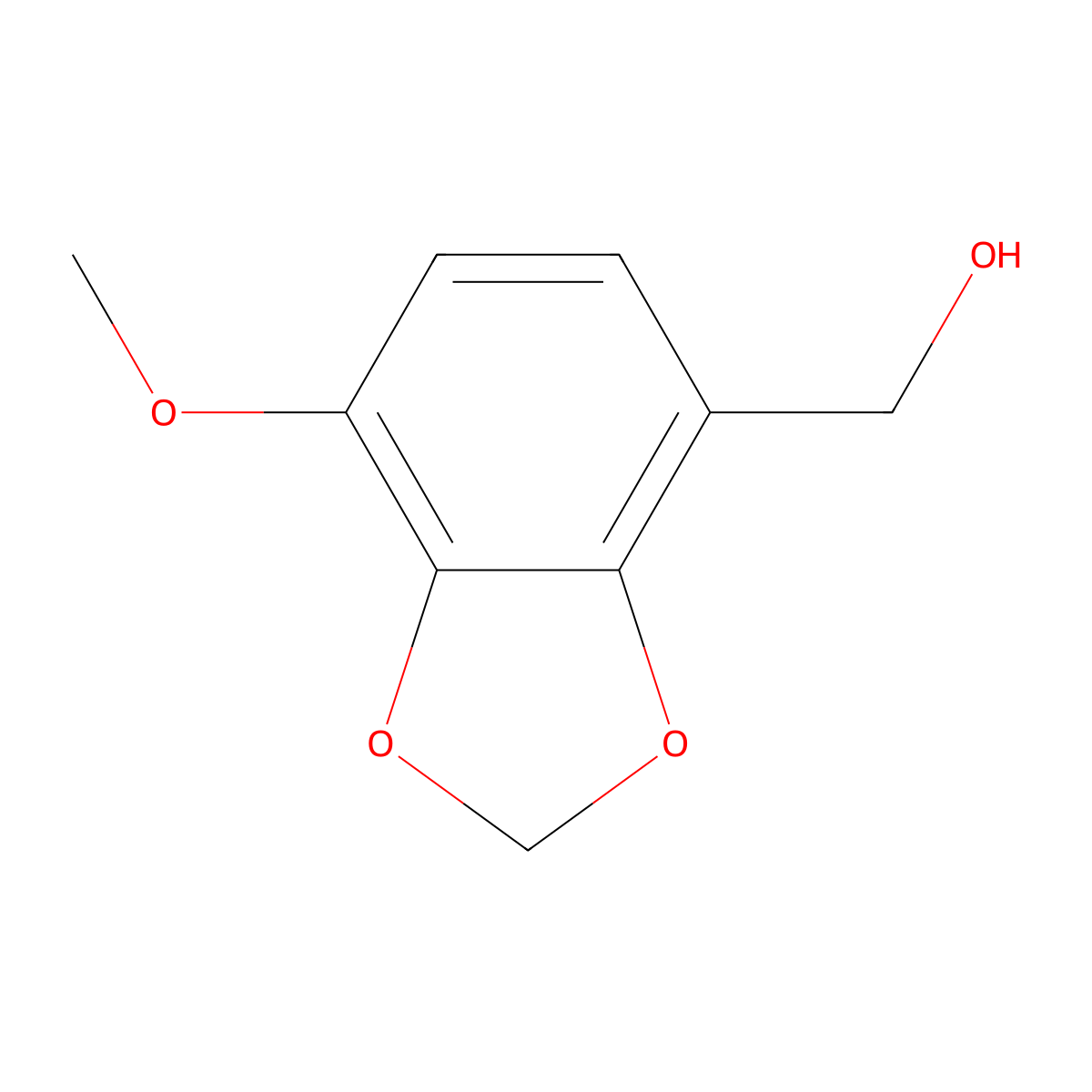 7-Methoxy-1,3-benzodioxole-4-methanol molecular structure, CAS 773-83-1