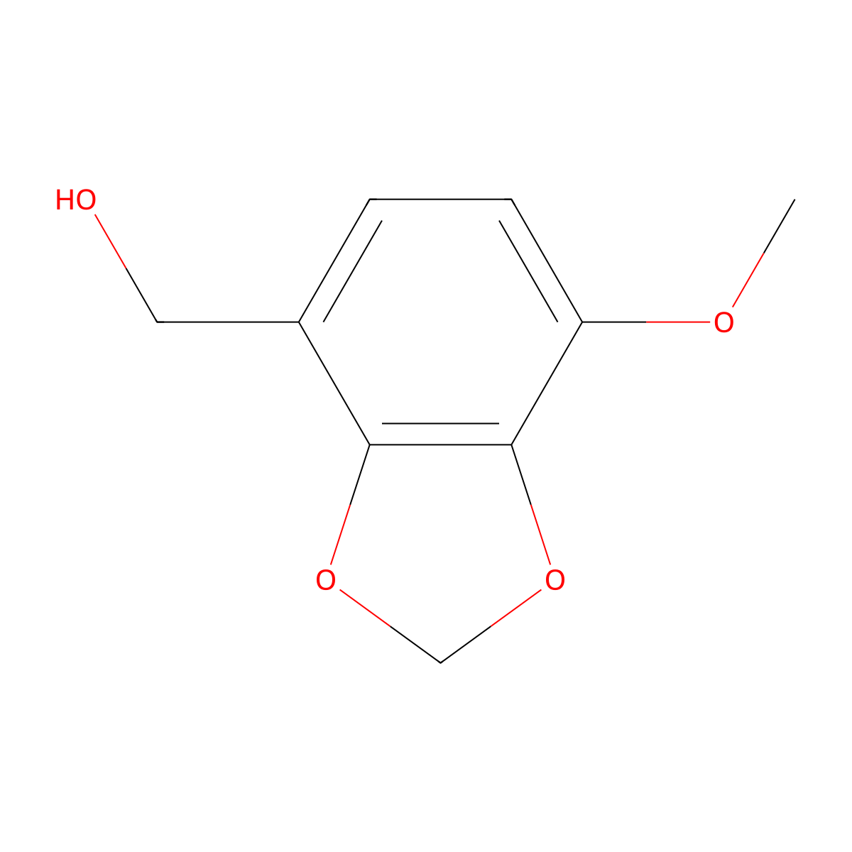 7-Methoxy-1,3-benzodioxole-4-methanol molecular structure, CAS 773-83-1