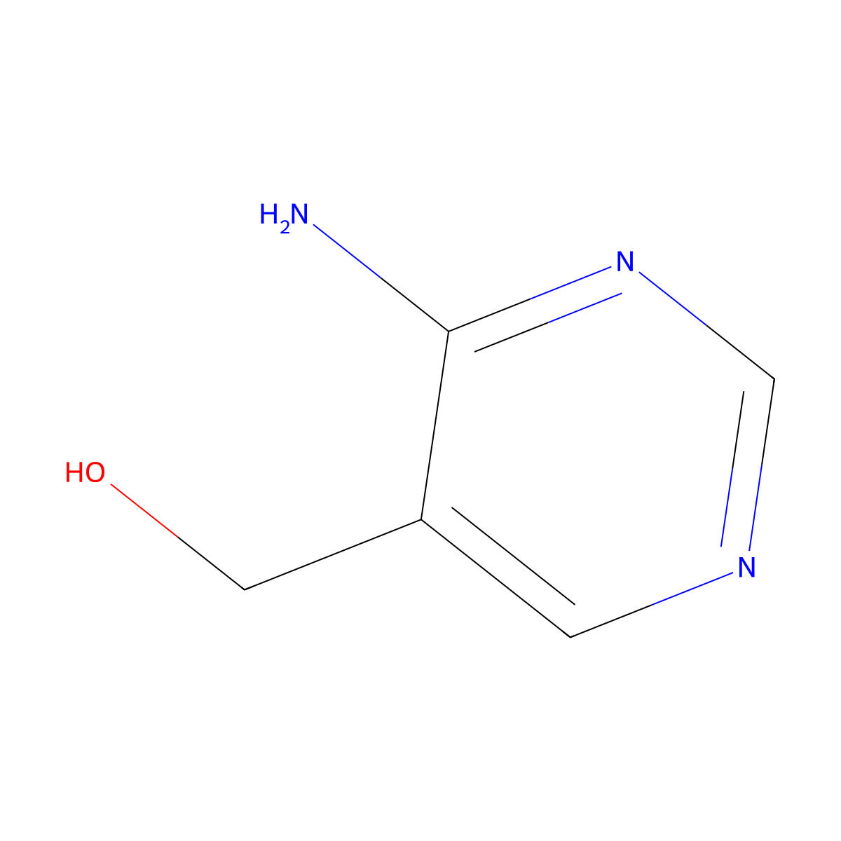 4-Amino-5-hydroxymethylpyrimidine molecular structure, CAS 7730-23-6
