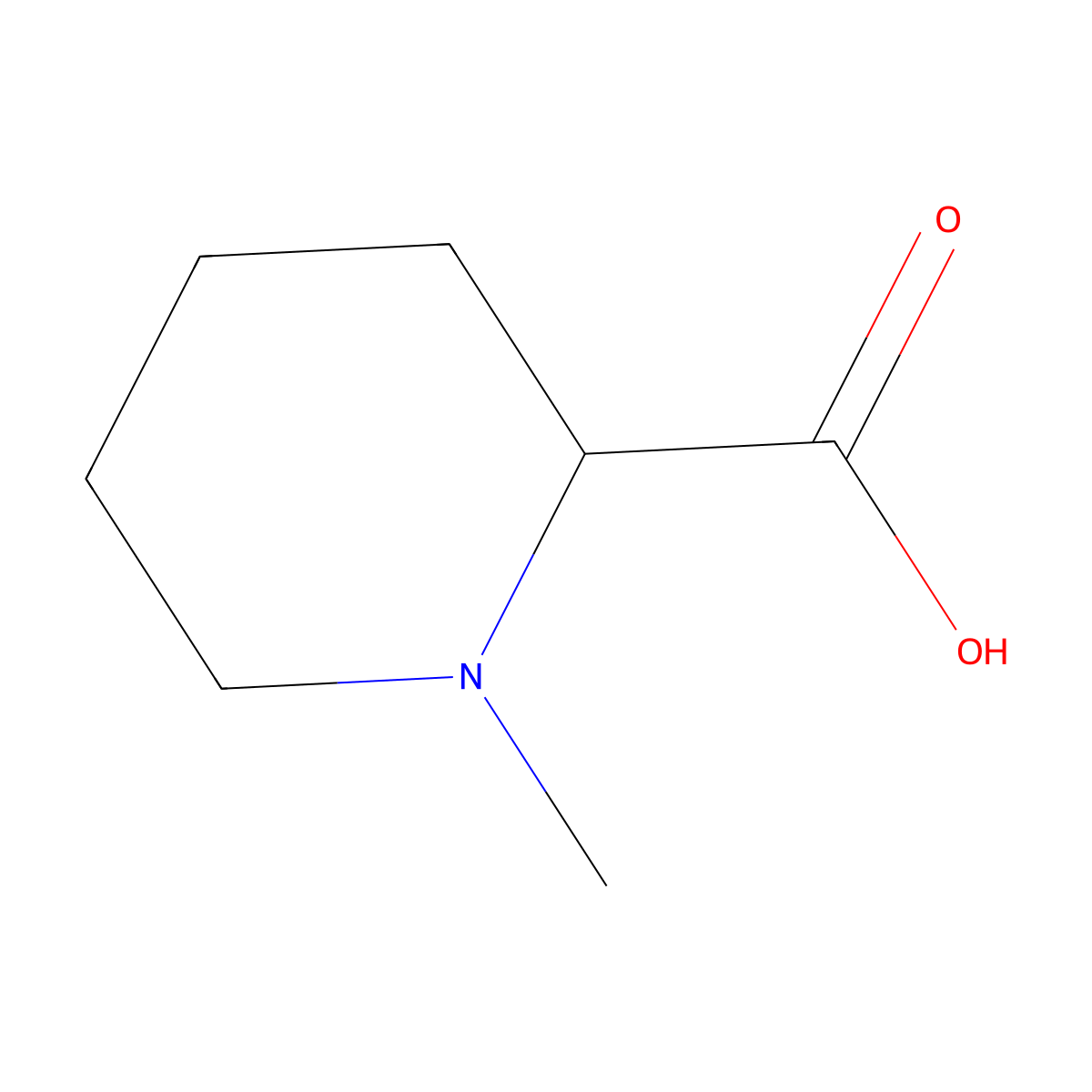 1-Methylpiperidine-2-carboxylic acid molecular structure, CAS 7730-87-2