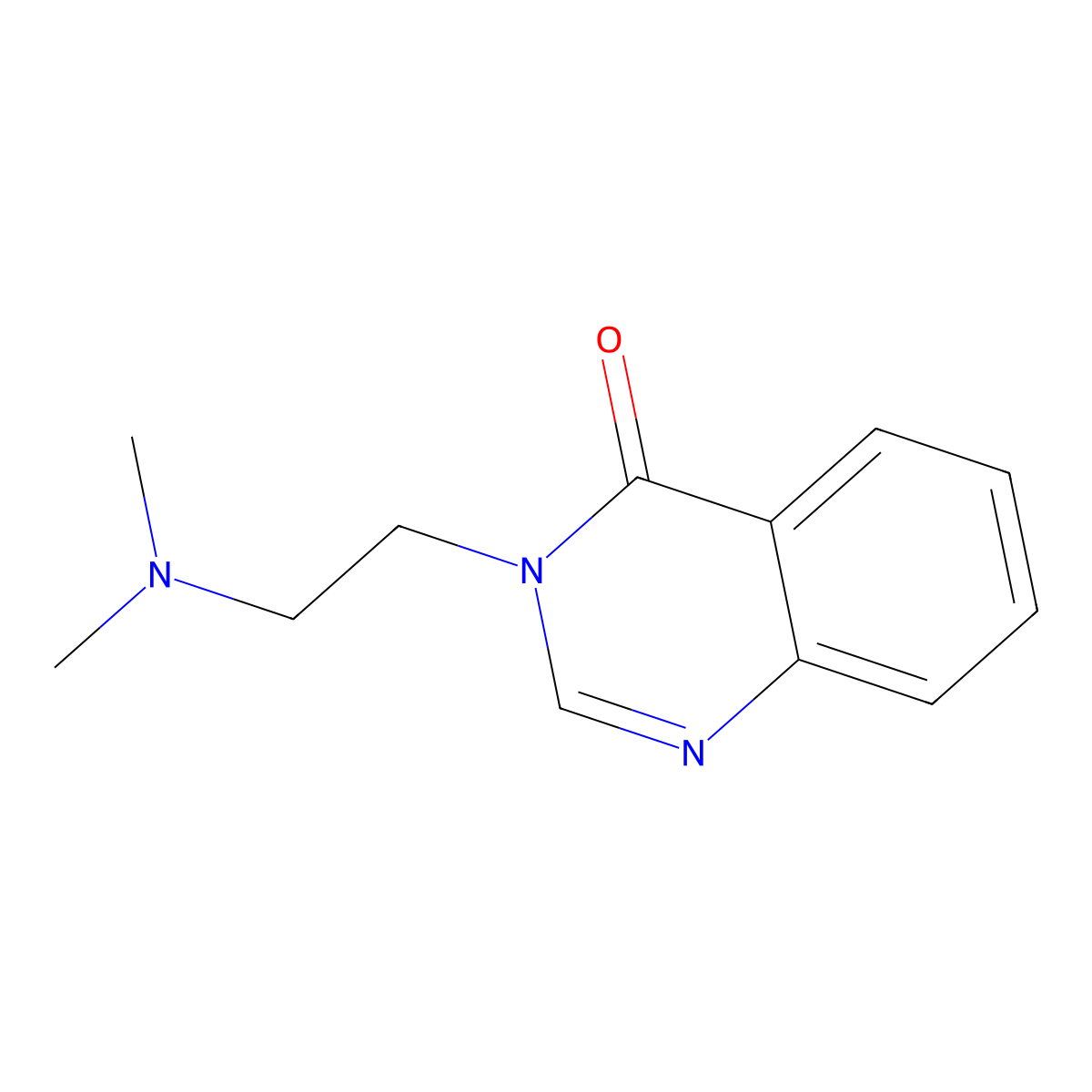 3-[2-(dimethylamino)ethyl]quinazolin-4(3H)-one molecular structure, CAS 77301-20-3