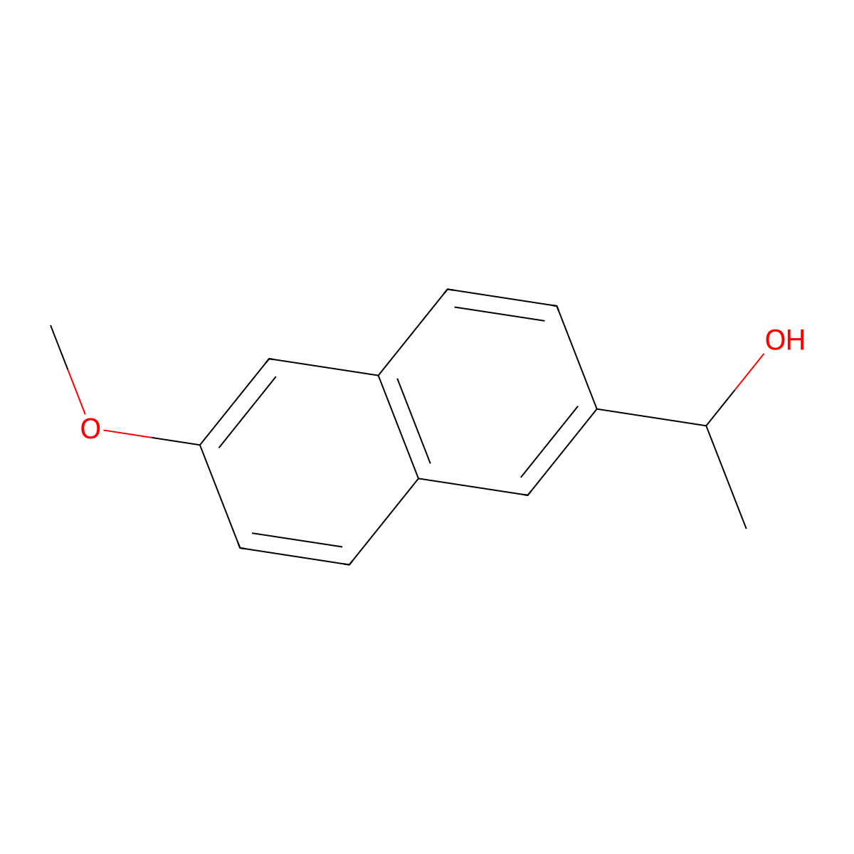 1-(6-Methoxy-2-naphthyl)ethanol molecular structure, CAS 77301-42-9