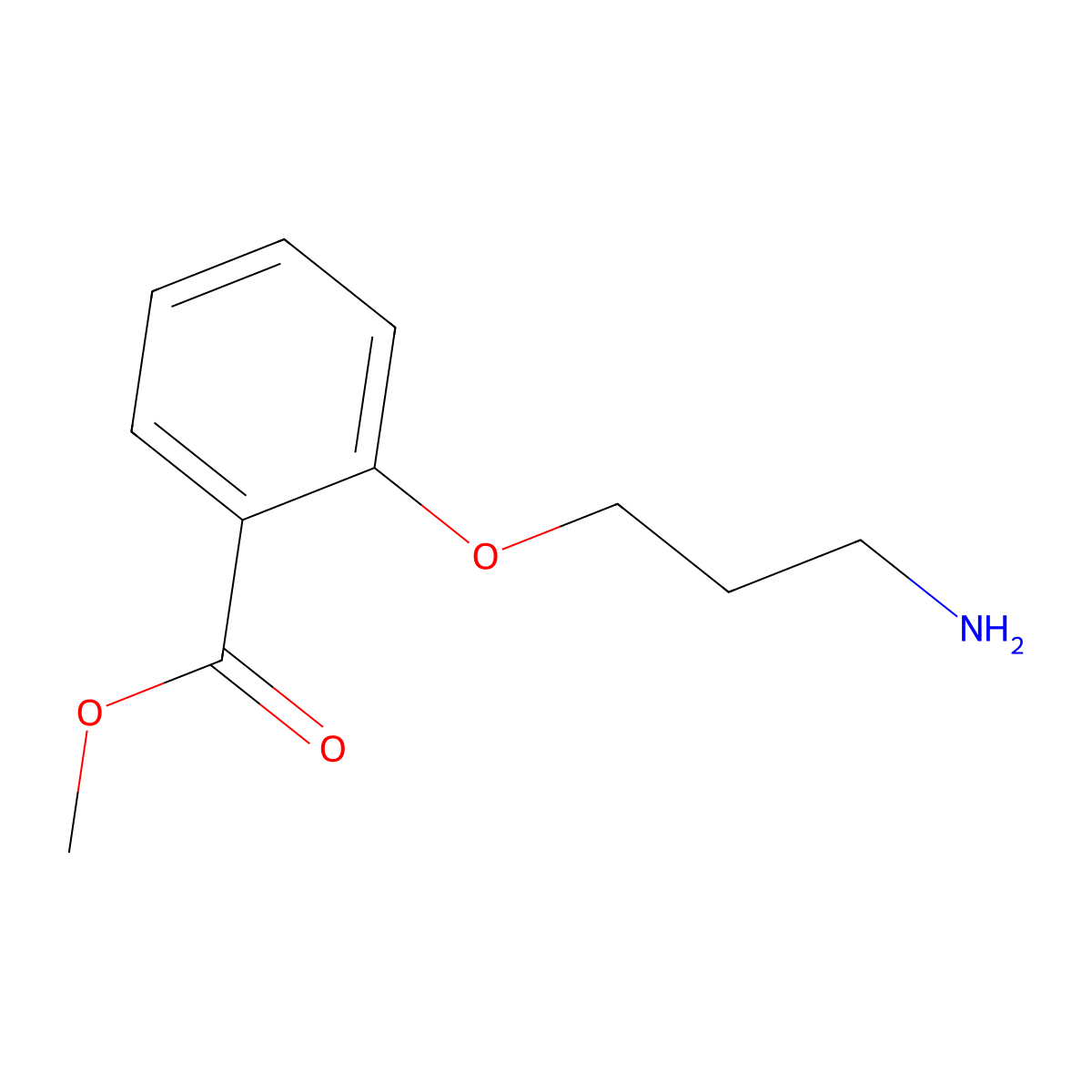 Methyl 2-(3-aminopropoxy)benzoate molecular structure, CAS 773017-37-1