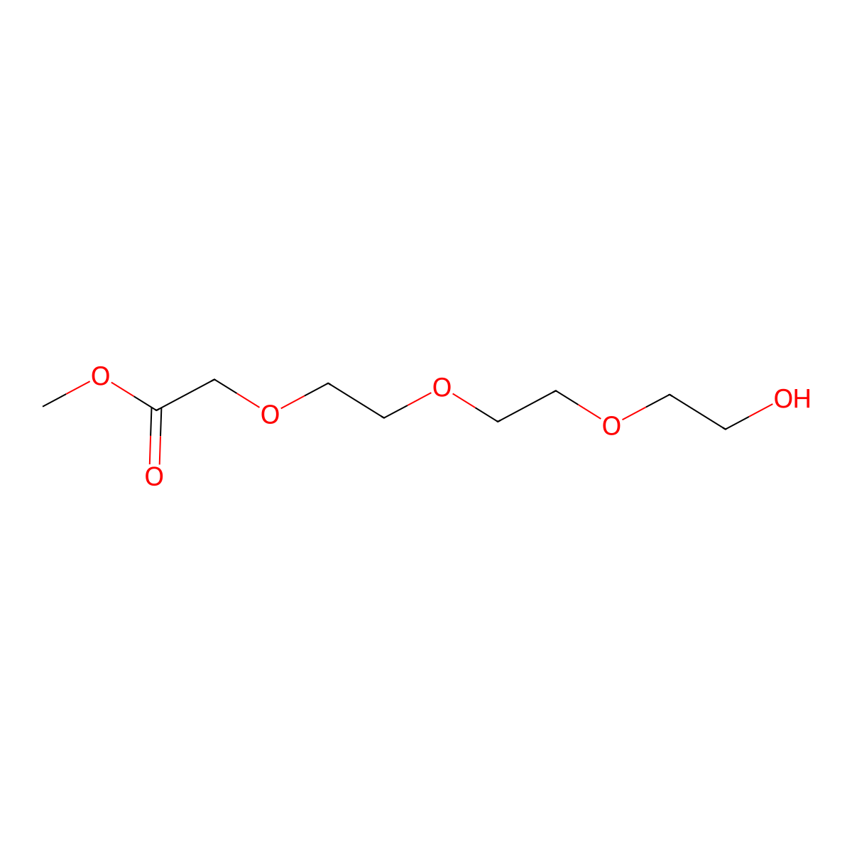 Methyl 2-(2-(2-(2-hydroxyethoxy)ethoxy)ethoxy)acetate molecular structure, CAS 77303-63-0