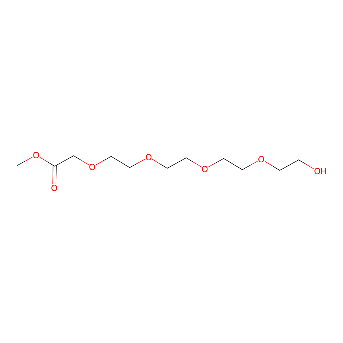 Methyl 14-hydroxy-3,6,9,12-tetraoxatetradecanoate molecular structure, CAS 77303-64-1