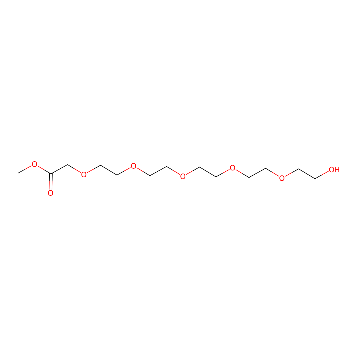 Methyl 17-hydroxy-3,6,9,12,15-pentaoxaheptadecanoate molecular structure, CAS 77303-65-2