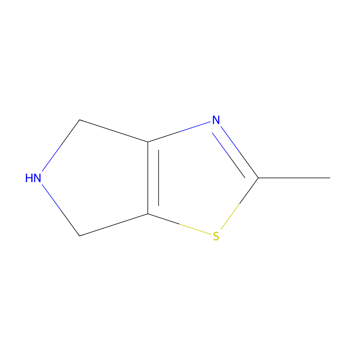 2-Methyl-5,6-dihydro-4H-pyrrolo[3,4-d]thiazole molecular structure, CAS 773031-79-1