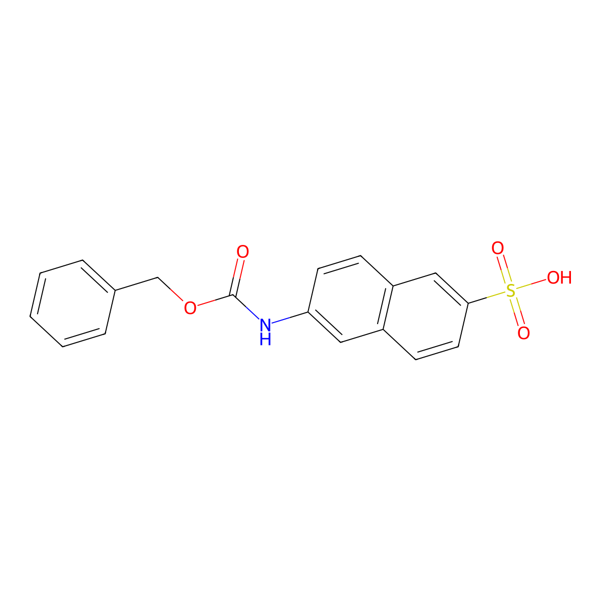 6-{[(Benzyloxy)carbonyl]amino}naphthalene-2-sulfonic acid molecular structure, CAS 773035-04-4