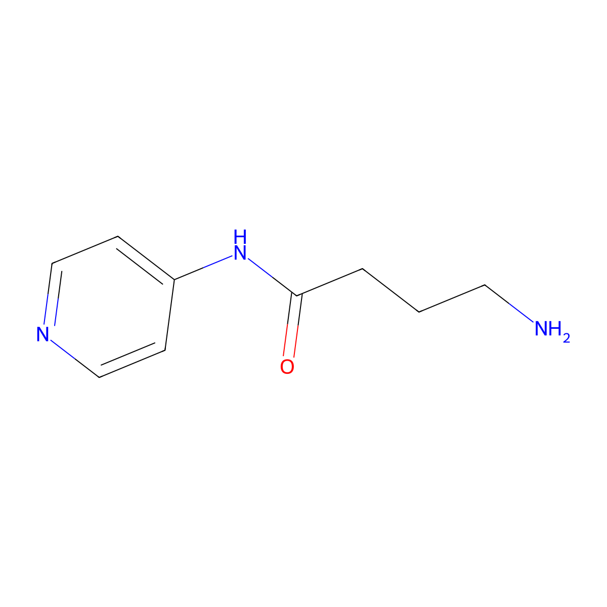 4-amino-N-(pyridin-4-yl)butanamide molecular structure, CAS 773042-76-5