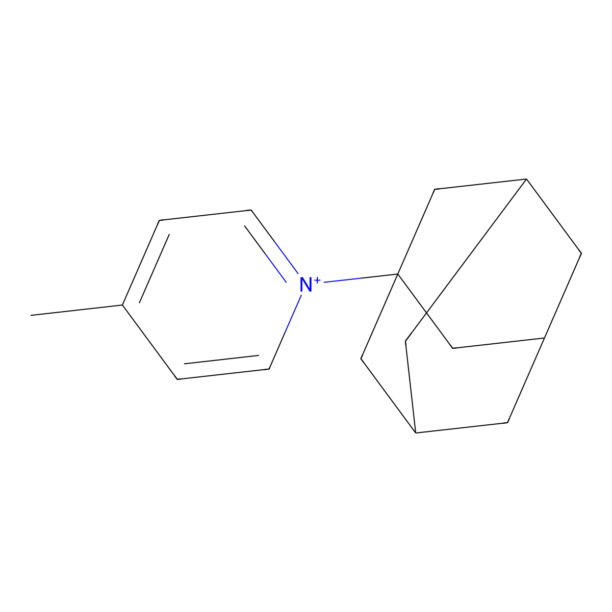 1-(1-Adamantyl)-4-methylpyridinium molecular structure, CAS 773043-32-6