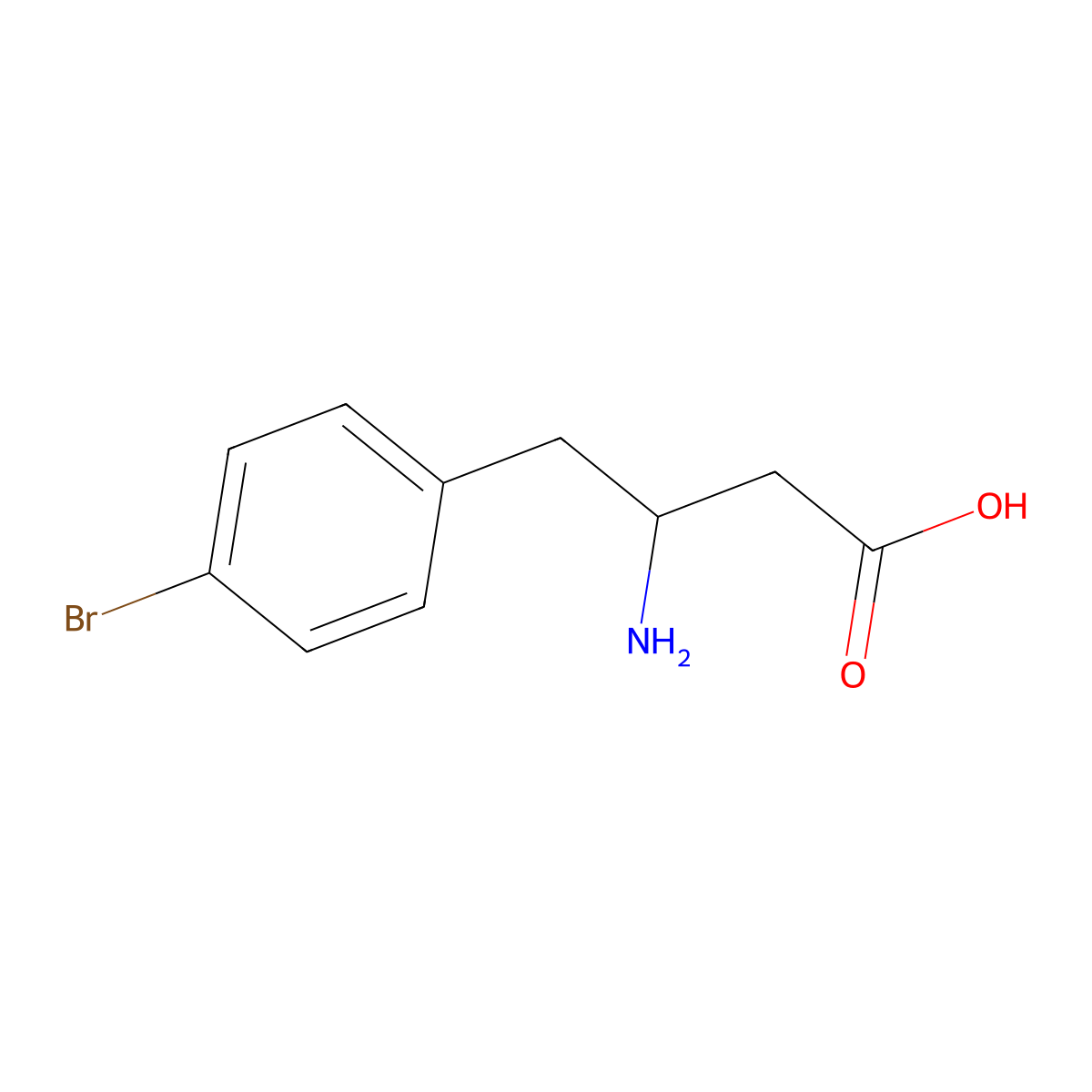 (3R)-3-amino-4-(4-bromophenyl)butanoic Acid molecular structure, CAS 773045-17-3