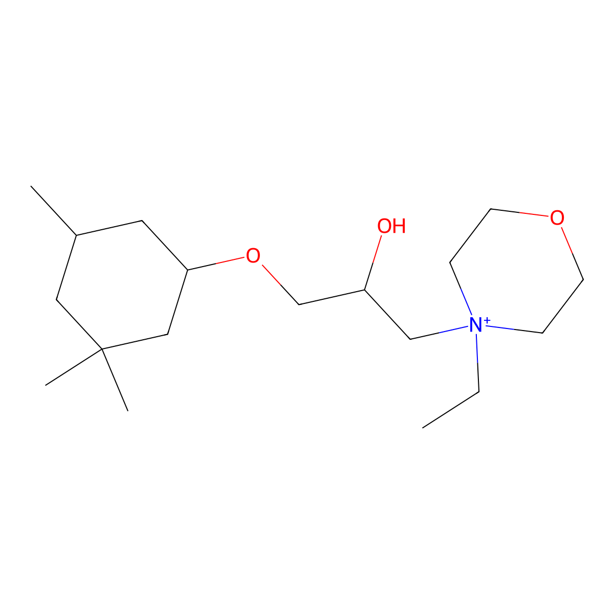 1-(4-Ethylmorpholin-4-yl)-3-(3,3,5-trimethylcyclohexyloxy)propan-2-ol molecular structure, CAS 773046-61-0