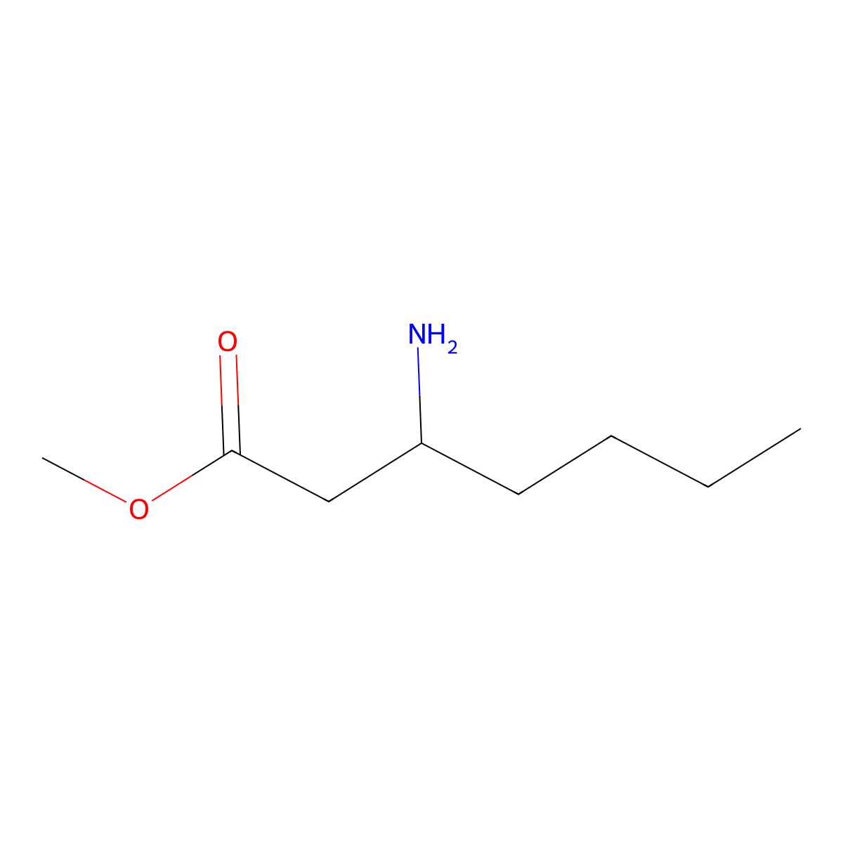 methyl (3S)-3-aminoheptanoate molecular structure, CAS 773047-94-2