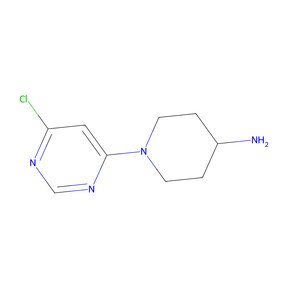 1-(6-Chloropyrimidin-4-yl)piperidin-4-amine molecular structure, CAS 773052-63-4