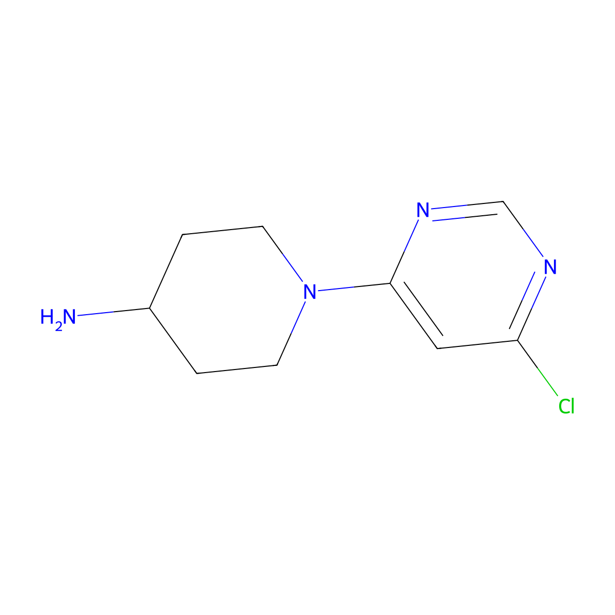 1-(6-Chloropyrimidin-4-yl)piperidin-4-amine molecular structure, CAS 773052-63-4