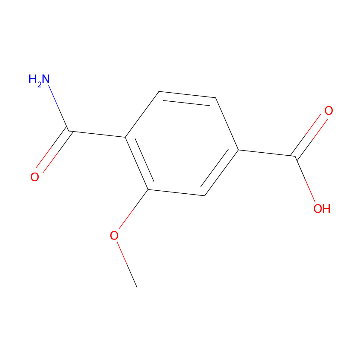 4-Carbamoyl-3-methoxybenzoic acid molecular structure, CAS 773056-89-6