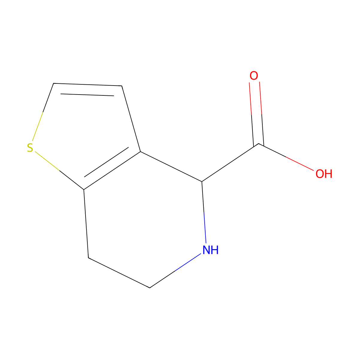 4,5,6,7-Tetrahydrothieno[3,2-c]pyridine-4-carboxylic acid molecular structure, CAS 77307-66-5