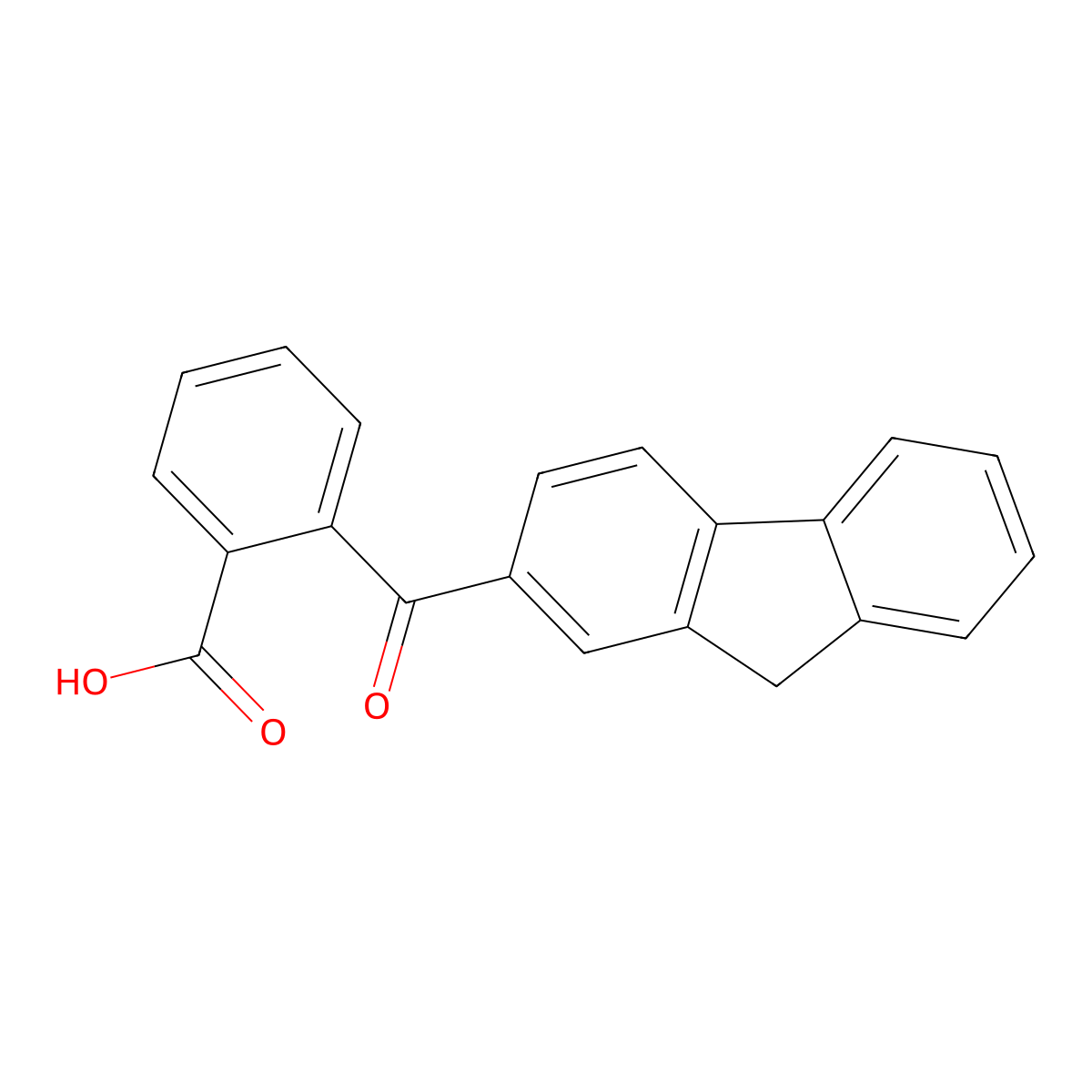 2-(9H-fluoren-2-ylcarbonyl)benzoic acid molecular structure, CAS 77308-57-7