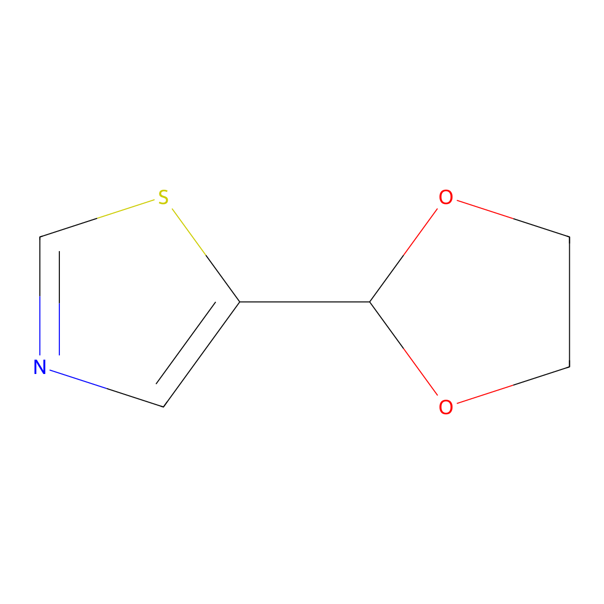 5-(1,3-Dioxolan-2-yl)-1,3-thiazole molecular structure, CAS 773087-09-5