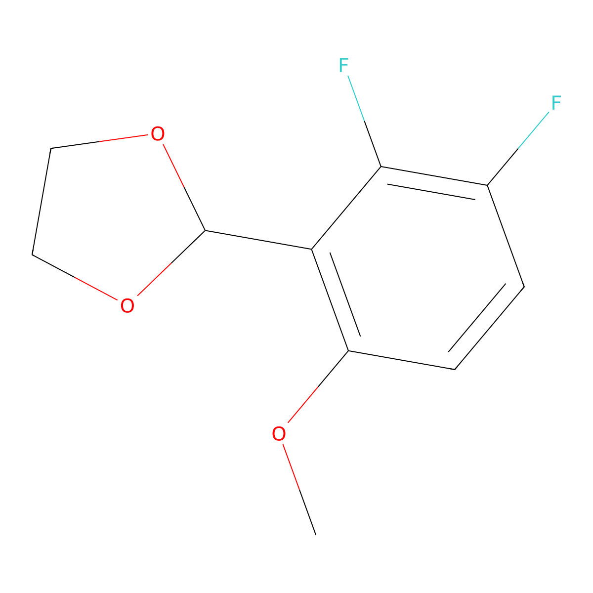 2-(2,3-Difluoro-6-methoxyphenyl)-1,3-dioxolane molecular structure, CAS 773087-20-0