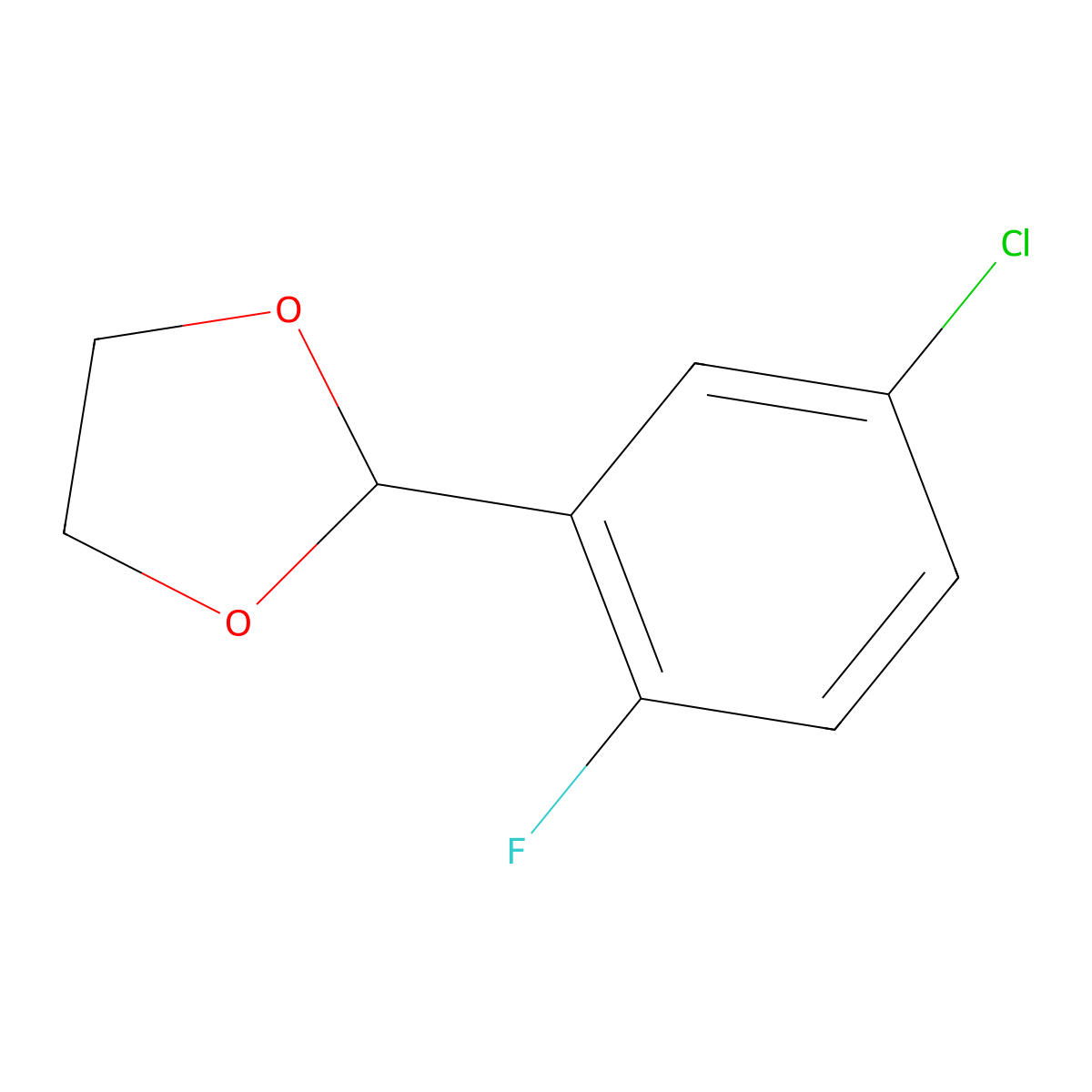 2-(5-Chloro-2-fluorophenyl)-1,3-dioxolane molecular structure, CAS 773087-57-3
