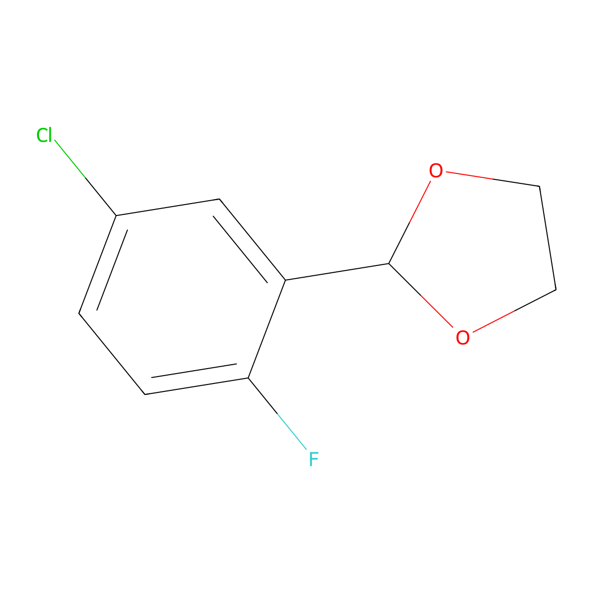2-(5-Chloro-2-fluorophenyl)-1,3-dioxolane molecular structure, CAS 773087-57-3