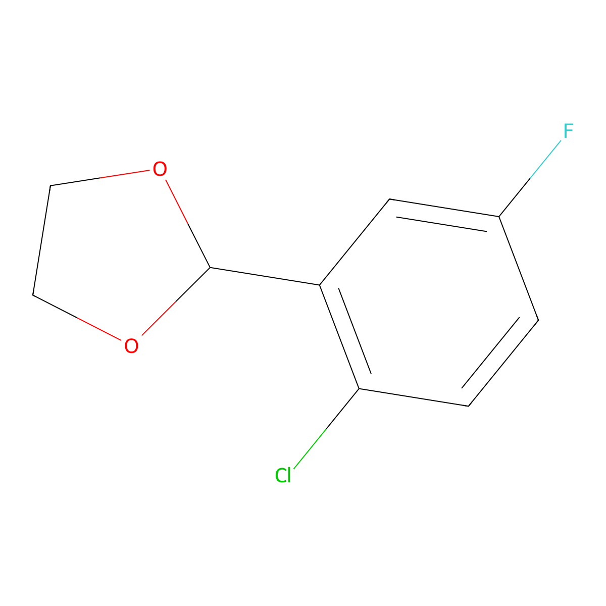 2-(2-Chloro-5-fluorophenyl)-1,3-dioxolane molecular structure, CAS 773087-93-7