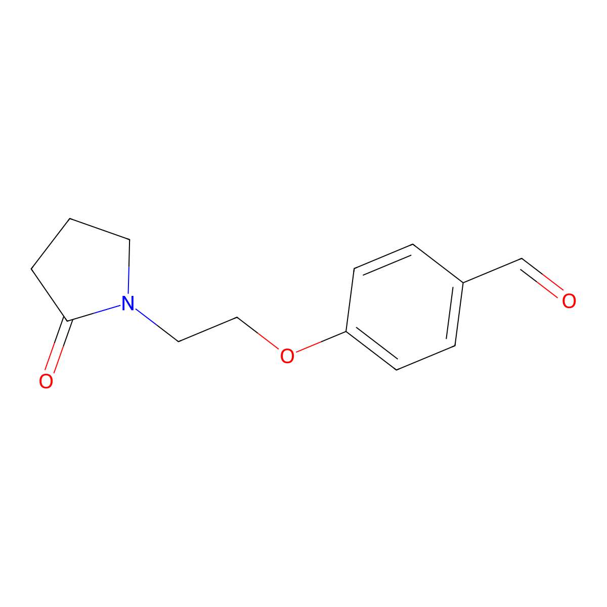 4-[2-(2-Oxopyrrolidin-1-yl)ethoxy]benzaldehyde molecular structure, CAS 773092-83-4