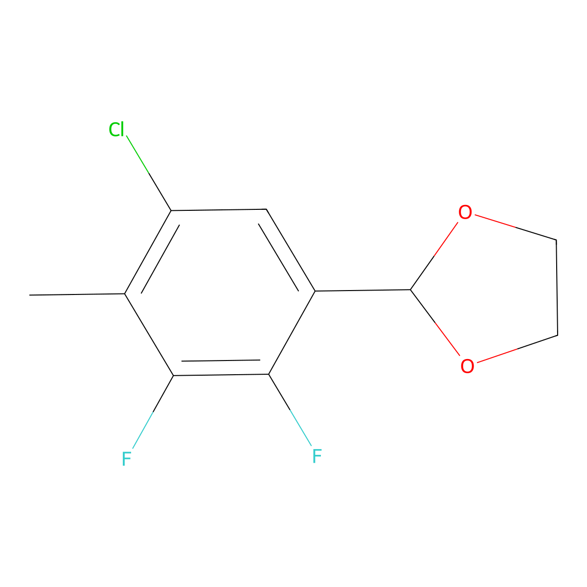 2-(5-Chloro-2,3-difluoro-4-methylphenyl)-1,3-dioxolane molecular structure, CAS 773093-34-8