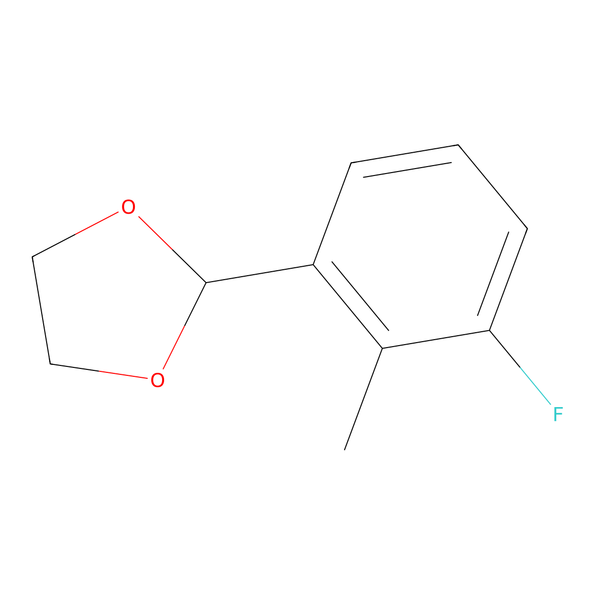 2-(3-Fluoro-2-methylphenyl)-1,3-dioxolane molecular structure, CAS 773094-53-4