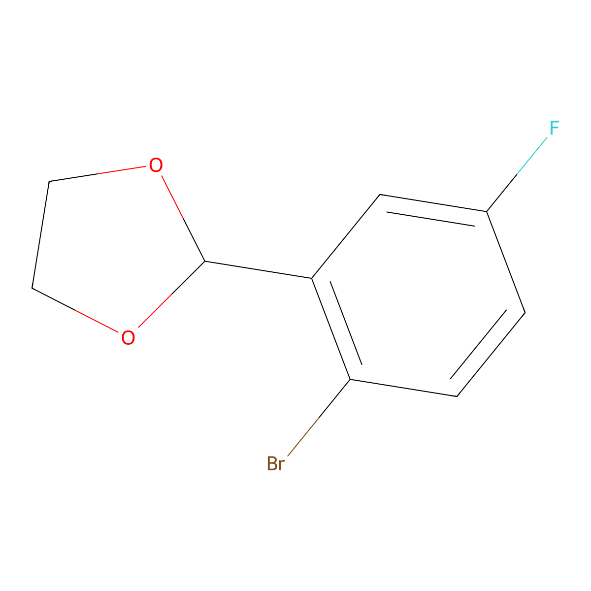2-(2-Bromo-5-fluorophenyl)-1,3-dioxolane molecular structure, CAS 773094-69-2