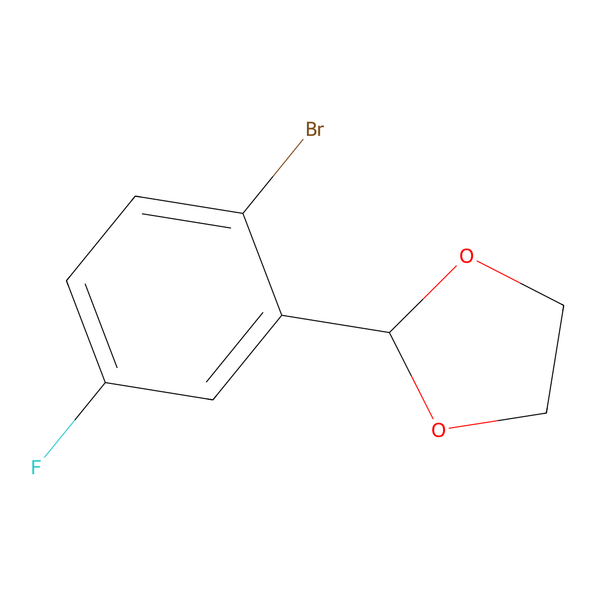2-(2-Bromo-5-fluorophenyl)-1,3-dioxolane molecular structure, CAS 773094-69-2