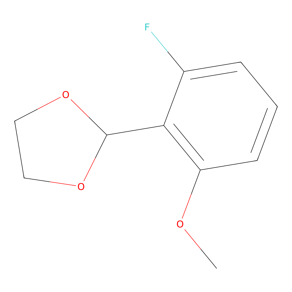 2-(2-Fluoro-6-methoxyphenyl)-1,3-dioxolane molecular structure, CAS 773095-25-3