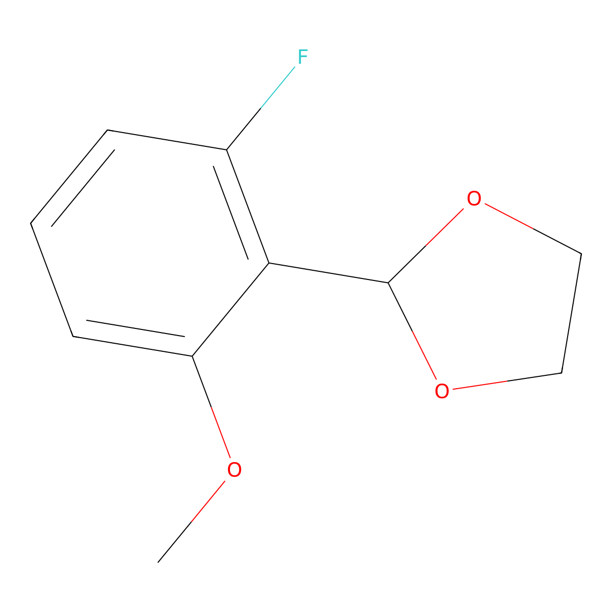 2-(2-Fluoro-6-methoxyphenyl)-1,3-dioxolane molecular structure, CAS 773095-25-3
