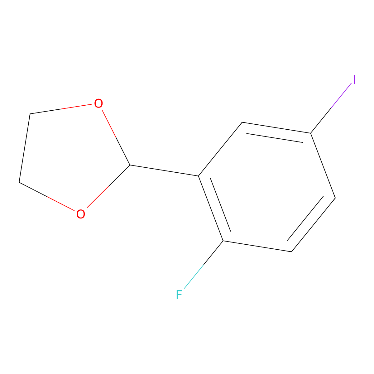 2-(2-Fluoro-5-iodophenyl)-1,3-dioxolane molecular structure, CAS 773095-44-6