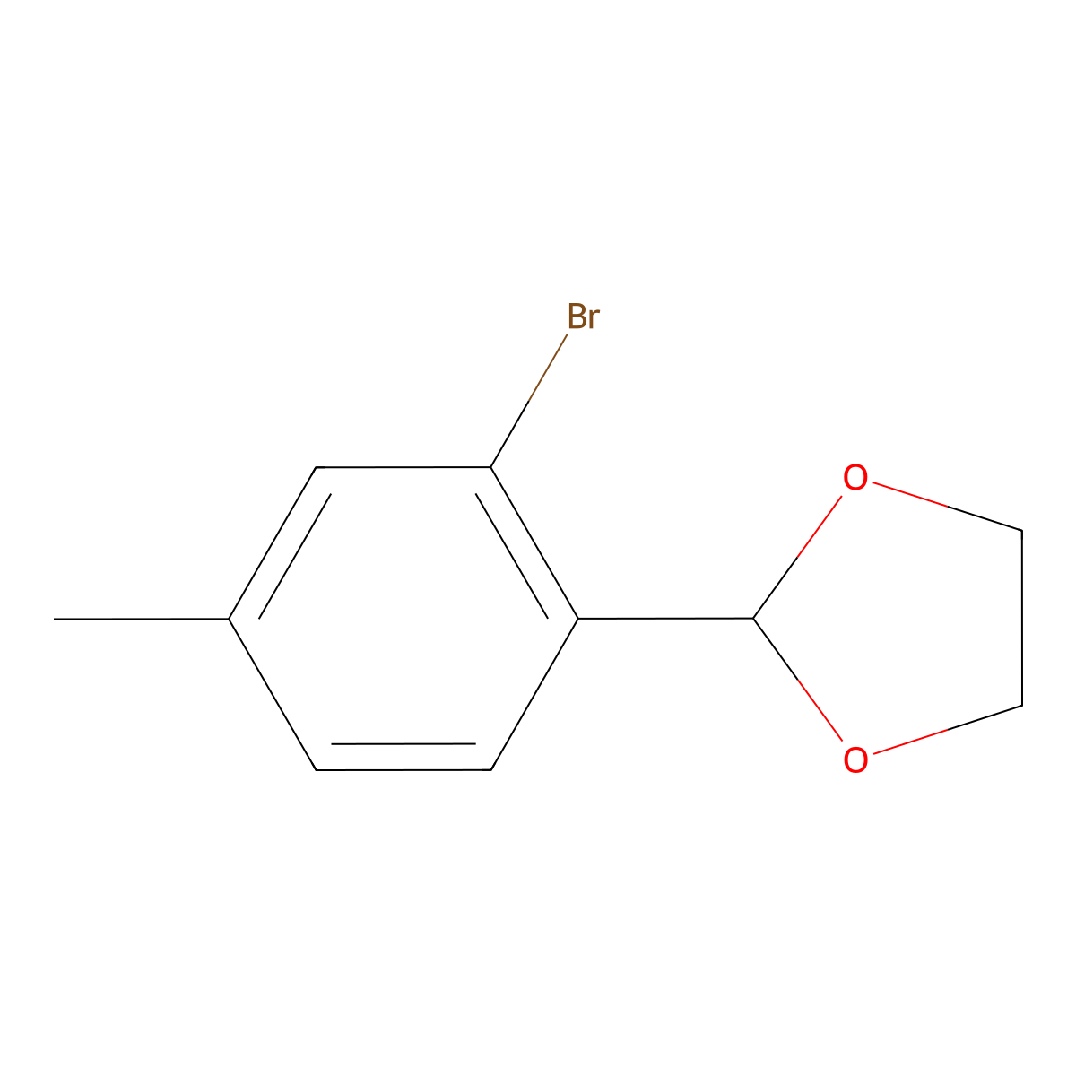 2-(2-Bromo-4-methylphenyl)-1,3-dioxolane molecular structure, CAS 773095-61-7