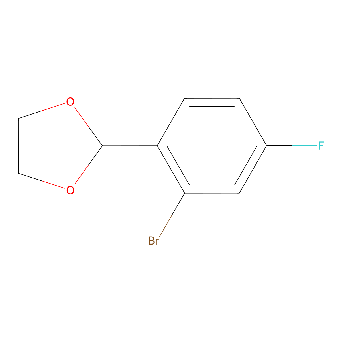 2-(2-Bromo-4-fluorophenyl)-1,3-dioxolane molecular structure, CAS 773097-04-4