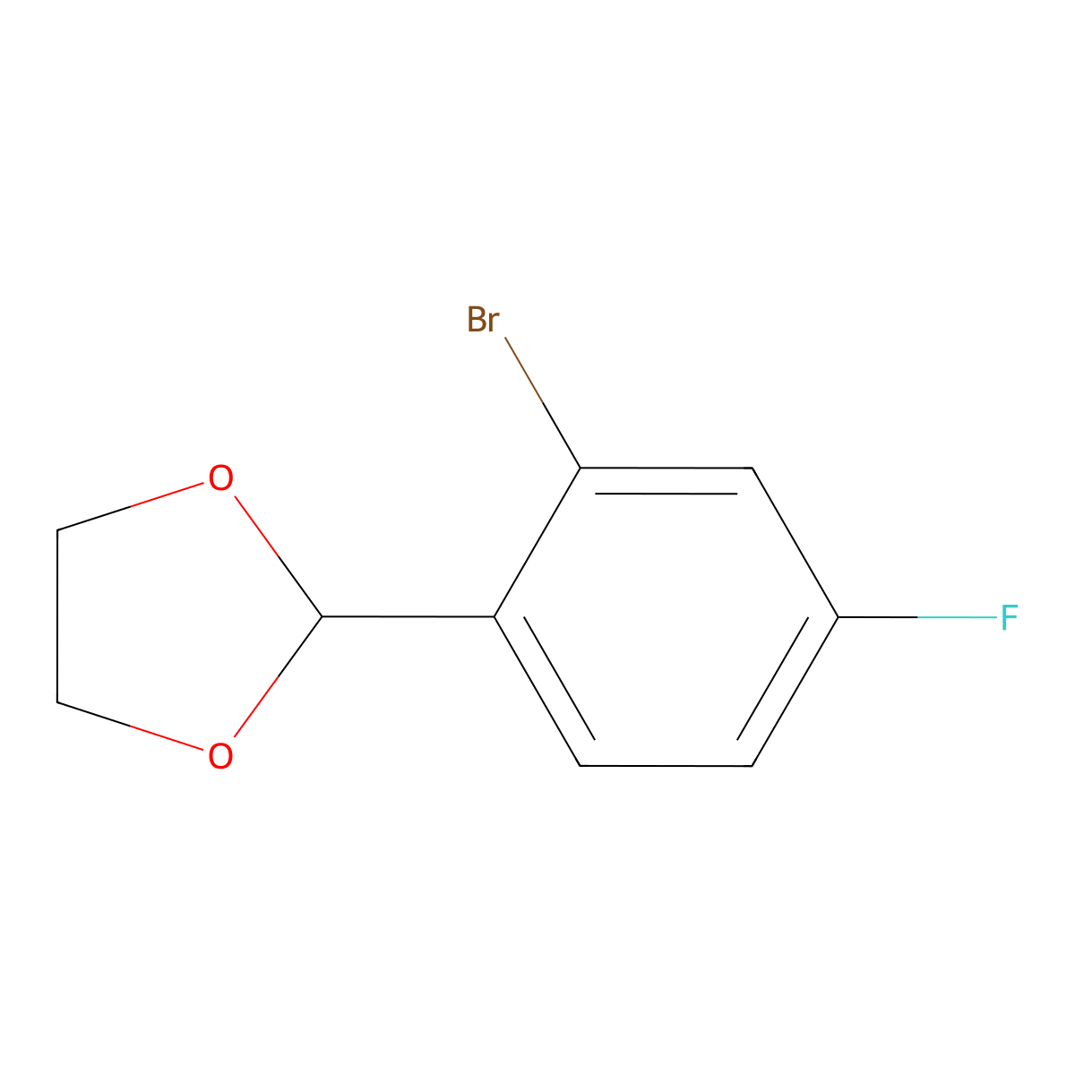 2-(2-Bromo-4-fluorophenyl)-1,3-dioxolane molecular structure, CAS 773097-04-4