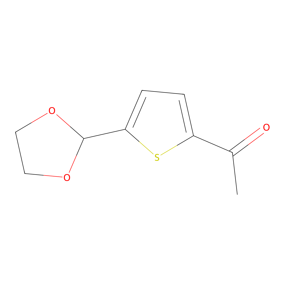 5-(1,3-Dioxolan-2-YL)-2-thienyl methyl ketone molecular structure, CAS 773097-36-2