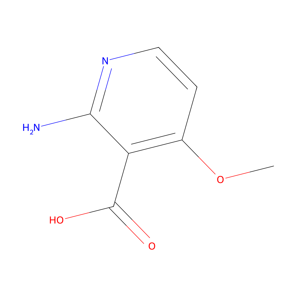 2-Amino-4-methoxynicotinic acid molecular structure, CAS 773099-92-6