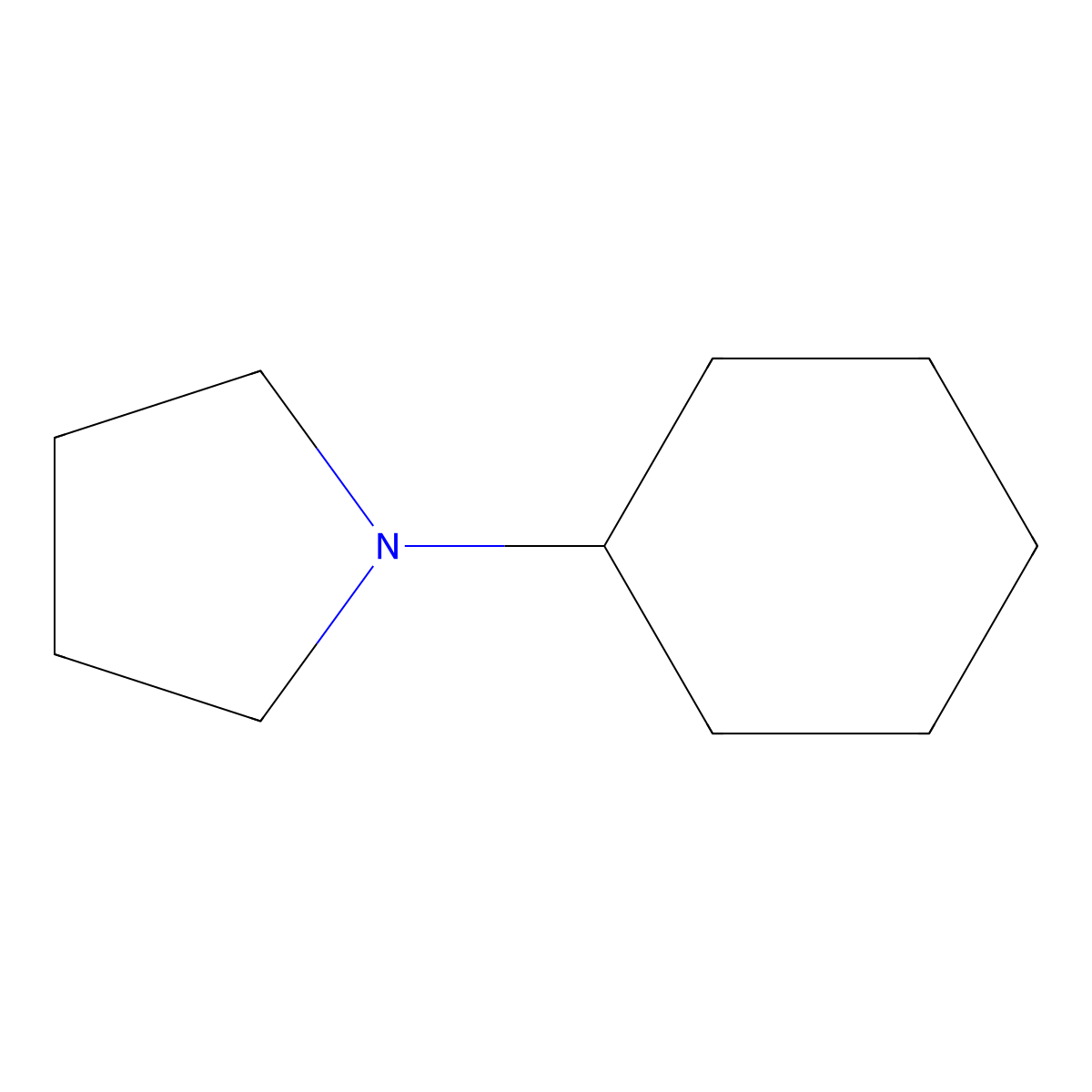 1-Cyclohexylpyrrolidine molecular structure, CAS 7731-02-4