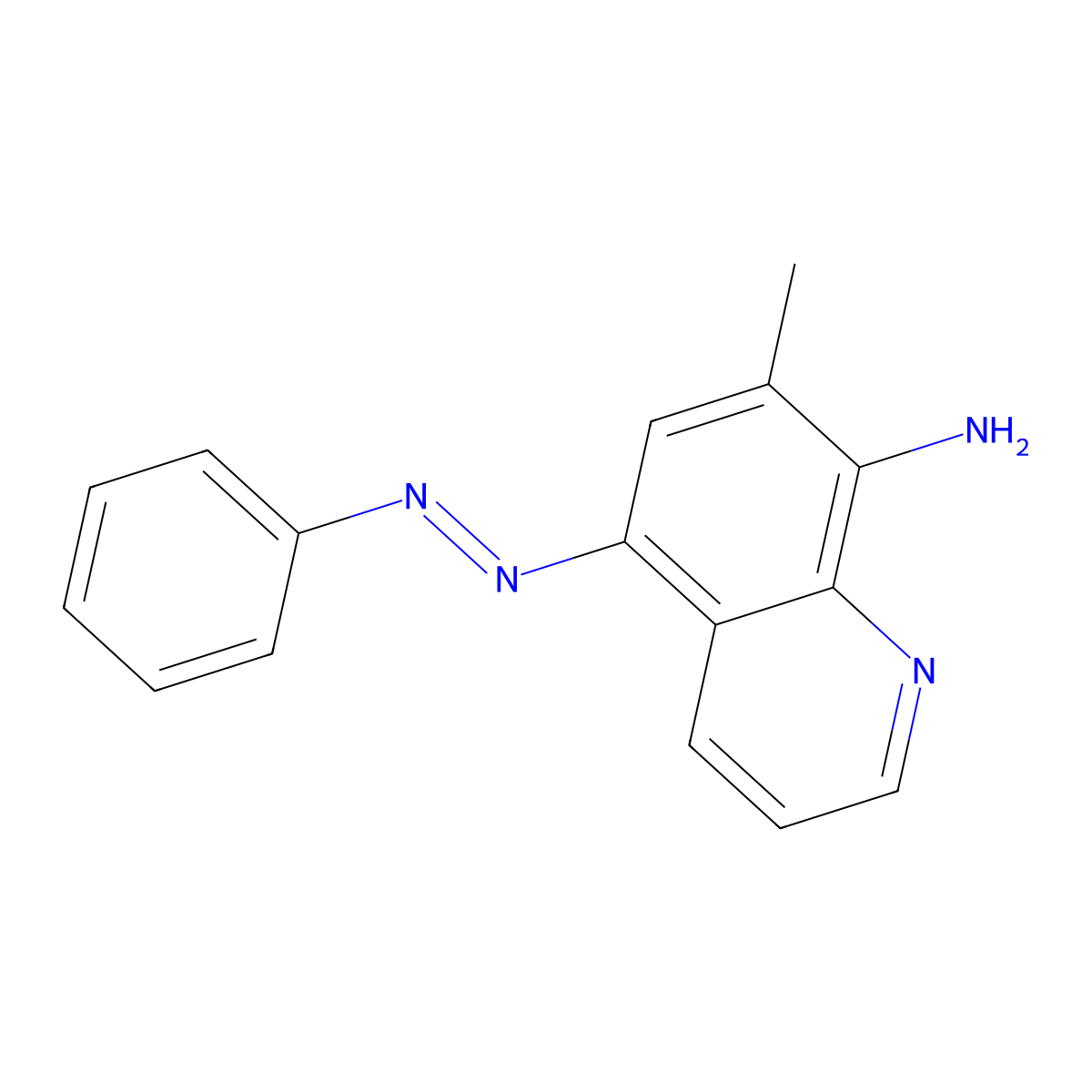7-Methyl-5-phenyldiazenylquinolin-8-amine molecular structure, CAS 7731-57-9