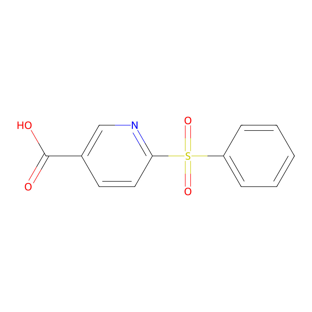 6-(Phenylsulfonyl)nicotinic acid molecular structure, CAS 773100-17-7