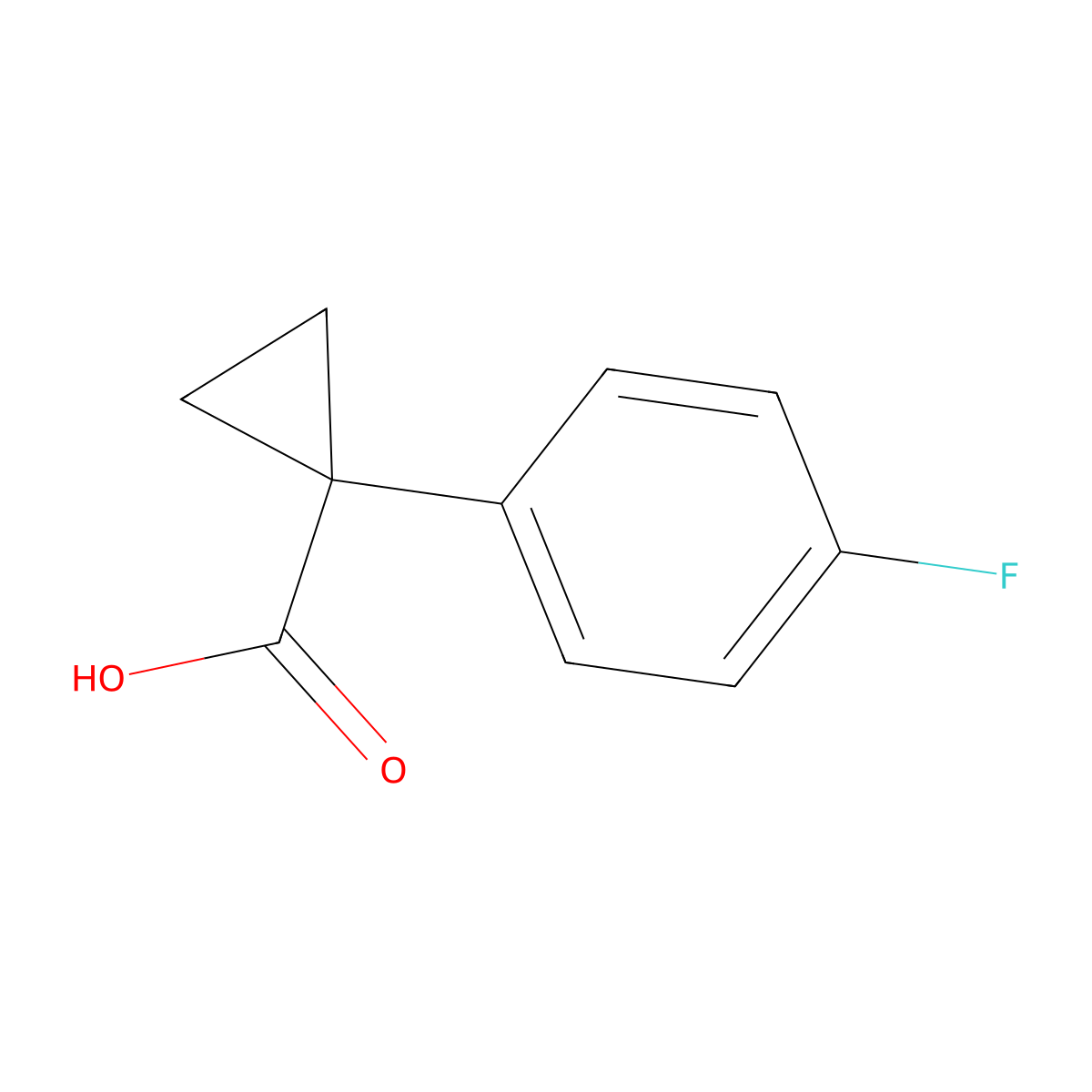 1-(4-Fluorophenyl)cyclopropanecarboxylic acid molecular structure, CAS 773100-29-1