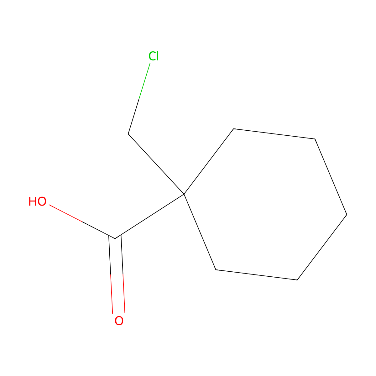 1-(Chloromethyl)cyclohexane-1-carboxylic acid molecular structure, CAS 773100-55-3